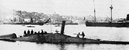 Злополучная субмарина Норденфельдта, проданная туркам. 1886 год. Фото: wikimedia.org
