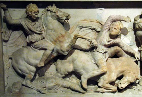 Александр разит персов в битве при Иссе. Стамбул, Археологический музей. Фото: wikimedia.org