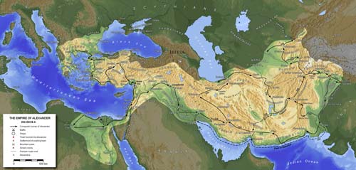 Империя Александра Великого 334-323 года до н.э. Источник: wikimedia.org