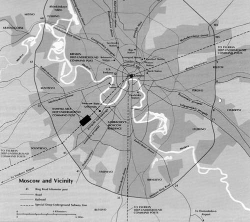 Карта Метро-2 на взгляд американских военных. Wikipedia