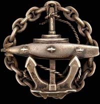 Знак об окончании Офицерского класса подводного плаванья, 1909 год 
