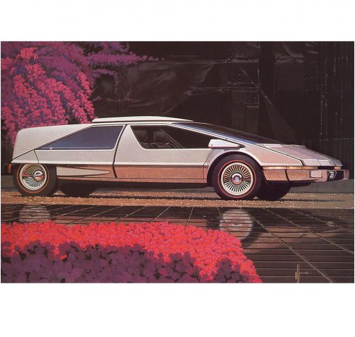 В 1975 году таким изобразил японский автомобиль будущего известный дизайнер футурист Сид Мид, известный по созданию концептов для научно-фантастических фильмов, таких как «Бегущий по лезвию бритвы», «Чужие» и «Трон». Десять лет спустя на экраны вышел легендарный фильм «Назад в будущее», где машина времени выглядит примерно так же.
