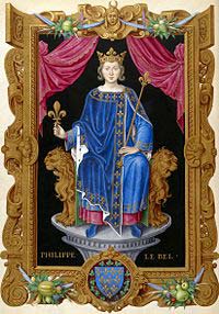 Филипп Красивый, рисунок неизвестного художника из книги Жана де Тилле «Короли Франции». Wikimedia