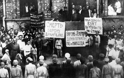 Митинг в поддержку Красной армии в Крыму, 1920 год