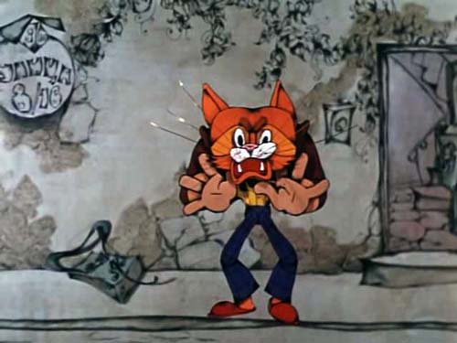 Кадр из мультфильма «Приключения кота Леопольда» 