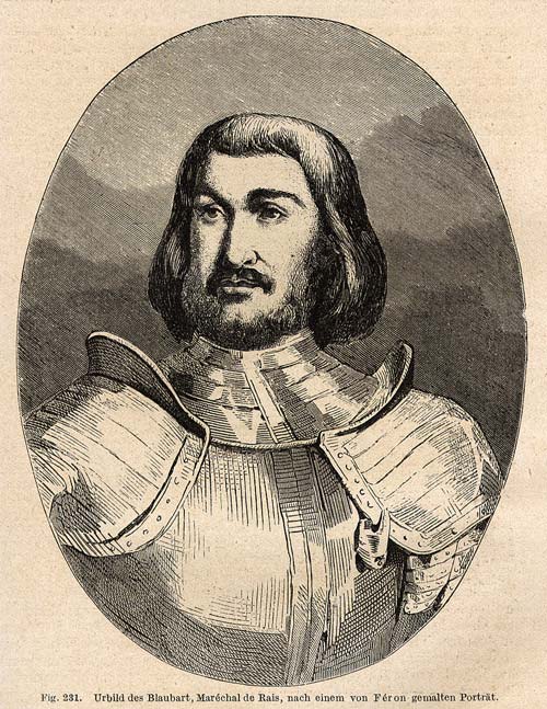 Жиль де Рэ, гравюра из старинной книги. Wikipedia