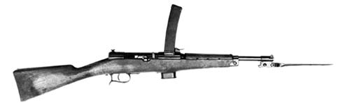Оригинальный пистолет-пулемет Beretta M-1918 с примкнутым штыком. Источник: wikipedia.org