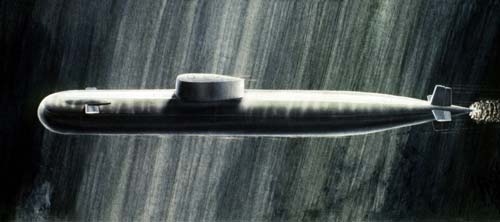 «Неуловимый Майк» в представлении американского художника. Ежегодник «Soviet Military Power», 1984 год. Источник: wikimedia.org