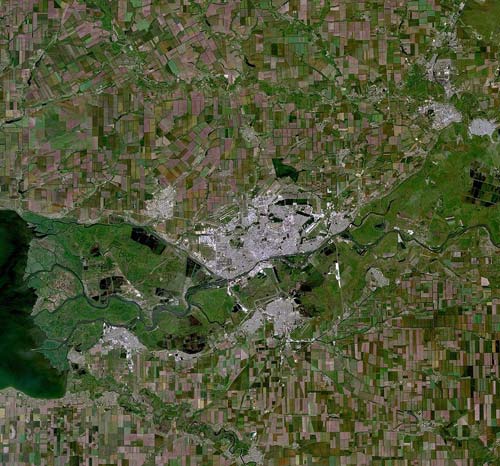 Вид на Ростов-на-Дону из космоса, NASA. Источник: wikimedia.org
