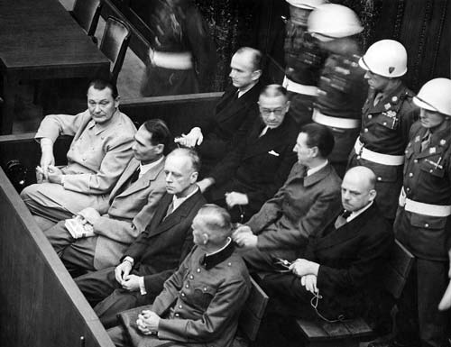 Нацистские преступники на Нюрнбергском процессе. Источник: wikipedia.org