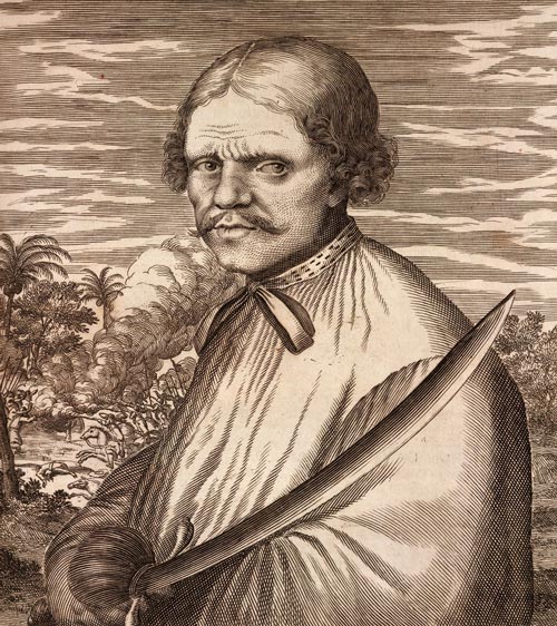 Рок Бразилец, голландский пират, одна из легенд Порт-Ройала, рисунок 1678 года. Источник: wikimedia.org