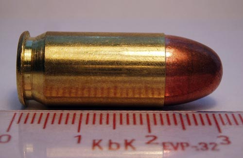 Пистолетный патрон .45 ACP (11,43×23 мм). Источник: wikipedia.org