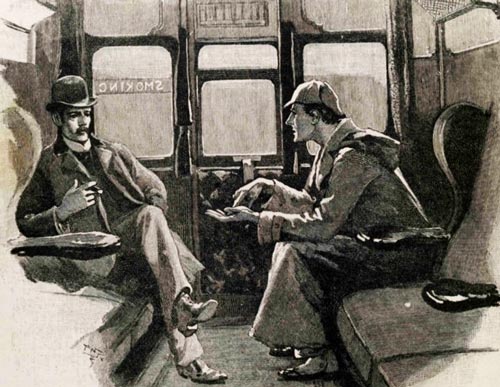 Иллюстрация к одному из рассказов о Шерлоке Холмсе, 1890-е