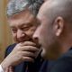 Украинский лидер Петр Порошенко и журналист Аркадий Бабченко на брифинге СБУ
