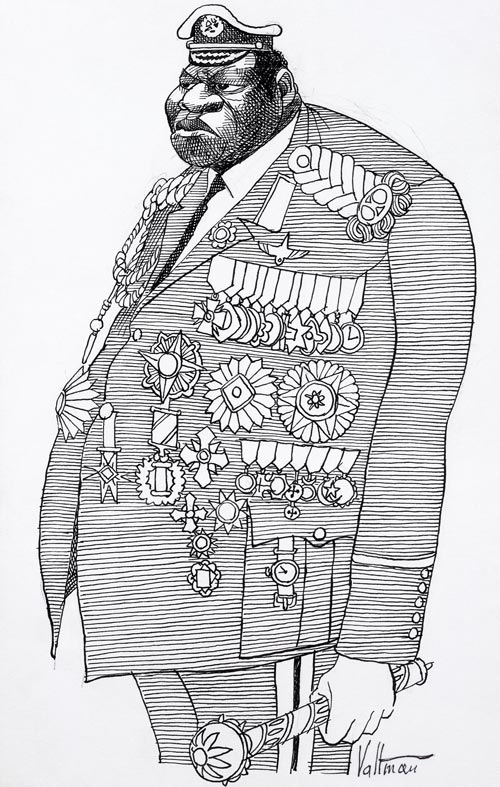 Карикатура на Иди Амина. Источник: wikipedia 