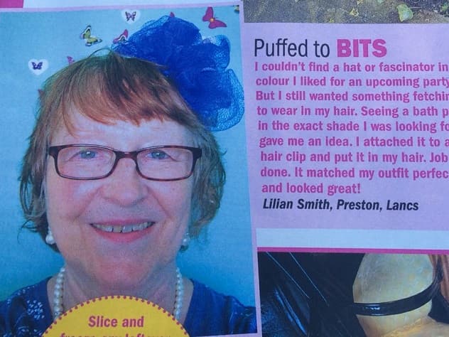 Британка сделала шляпку из мочалки