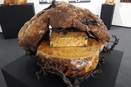 Работы министра выполнены из сибирского кедра. Сам Шойгу уверяет, что деревья специально не губит, а берет только то, что упало от времени или сломалось ветром.