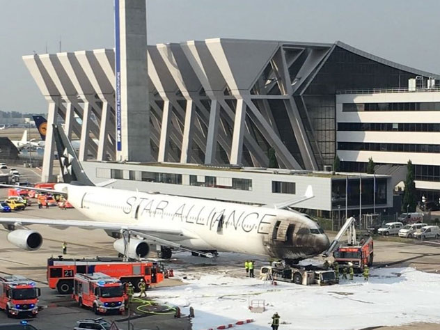 Пожар в аэропорту Франкфурта
