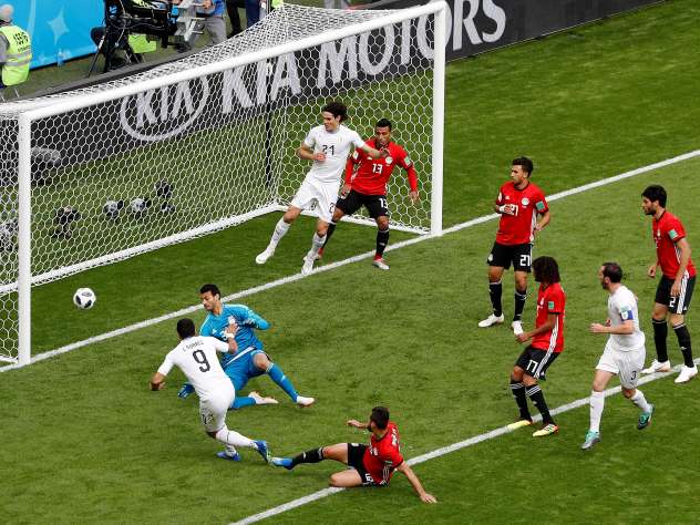 Сборная Уругвая одержала победу над футболистами из Египта