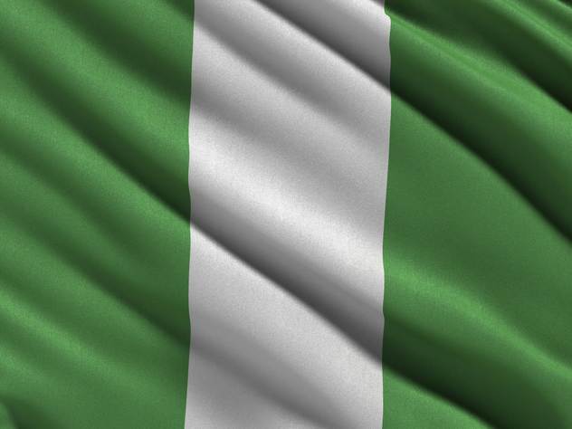 Флаг африканской страны Нигерии.