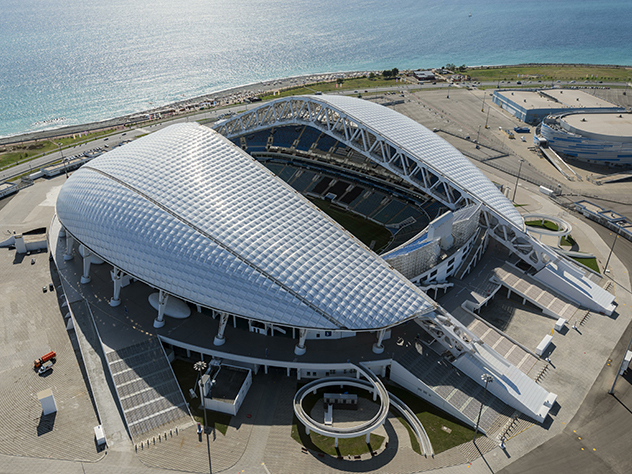 В ¼ финала Россия сыграет на одном из самых высокотехнологичных стадионов