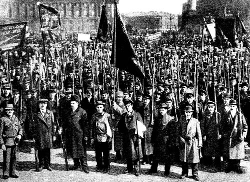 Отряд Красной гвардии. Петроград, 1917 год. Источник: wikipedia.org