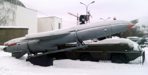 Противокорабельная крылатая ракета П-5 в экспозиции Центрального музея Вооруженных Сил, Москва. Фото: wikipedia.org