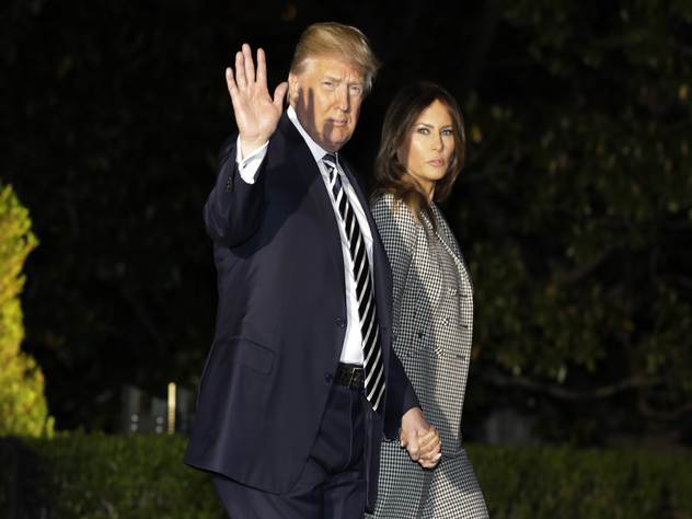 Президент США Дональд Трамп и первая леди Мелания.