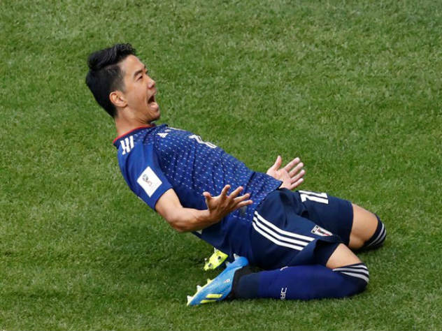 Полузащитник сборной Японии после своего удачного пенальти