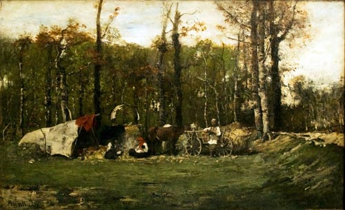 Михай Мункачи. «Цыганский табор», 1873 год