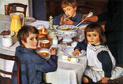 Зинаида Серебрякова. «За завтраком», 1914 год