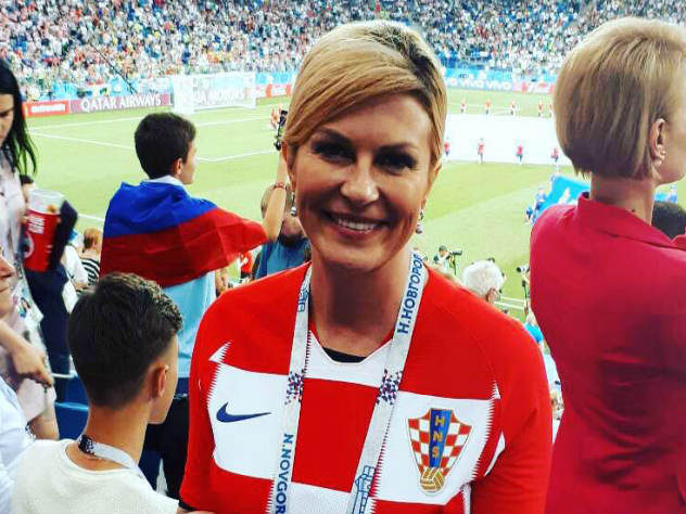 Президент Хорватии попросила Россию болеть за хорватских футболистов