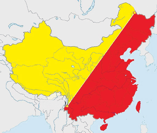 Почти 92 процента населения Китая проживает на востоке страны. Им бы свои территории освоить!