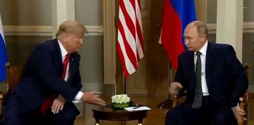 Рукопожатие Трампа и Путина в Хельсинки