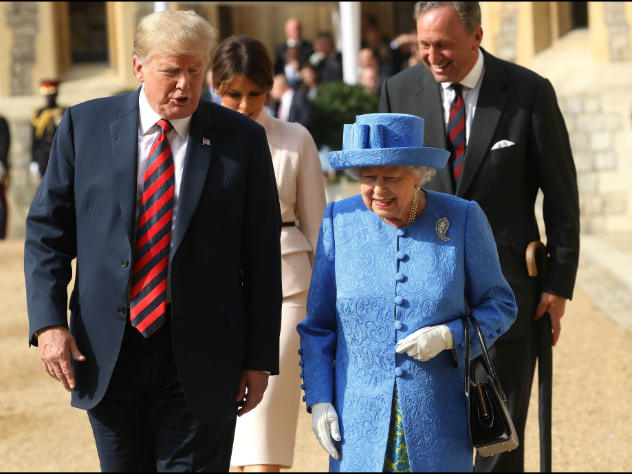 92-летняя королева Великобритании Елизавета II произвела на Трампа необыкновенное впечатление