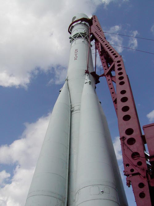 Дублирующая копия ракеты Восток-1 (не макет), экспонируется в Музее космонавтики в Калуге. Фото:wikimedia.org. Автор Андрей Бабуров