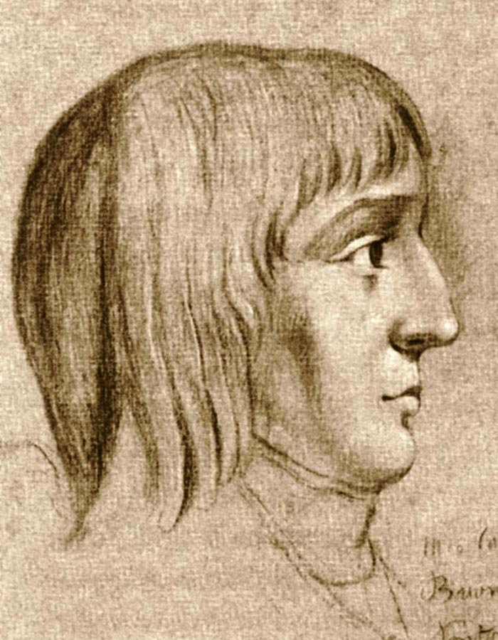 Наполеон в возрасте 16 лет. Рисунок неизвестного автора. Источник: wikimedia.org
