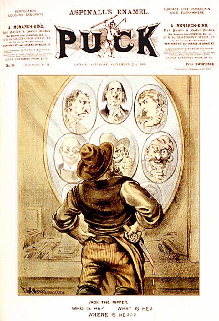 «Кто он? Что он? Где он?» - обложка журнала «Puck» от 21 сентября 1889 года, художник Tom Merry. Источник: wikimedia