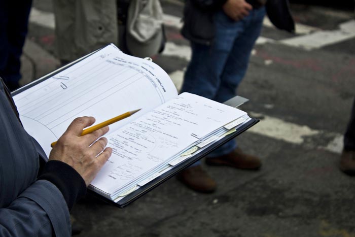 Блокнот с записями скрипт-супервайзера. Источник flickr.com