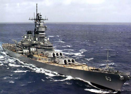 Линкор ВМС США «Миссури», на котором был подписан акт о безоговорочной капитуляции Японии. Источник: wikipedia.org