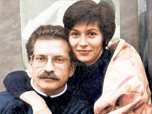 Владислав Листьев и его жена Альбина