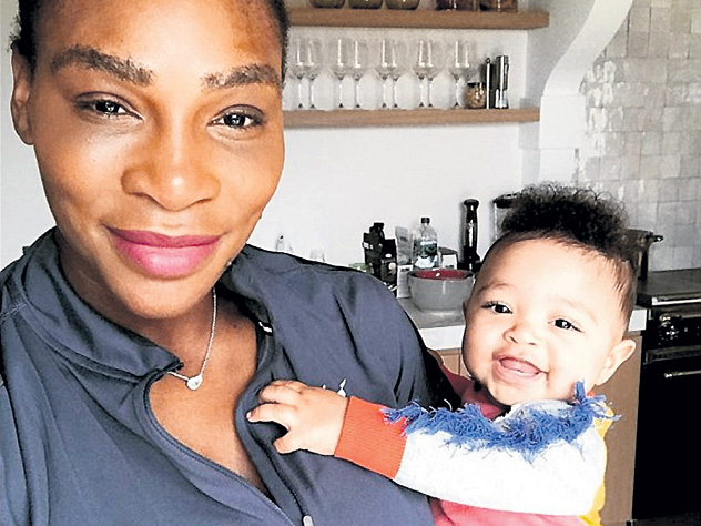 Серена Уильямс с дочкой