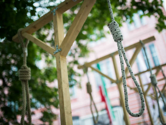 В Омске установили виселицу