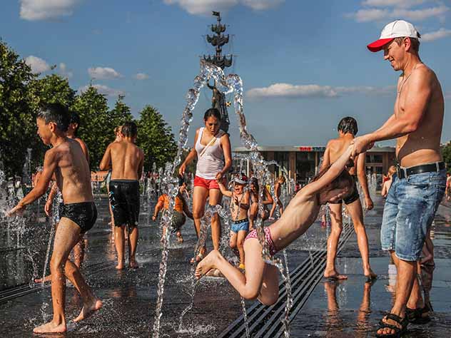 Начало августа в Москве выдалось жарким