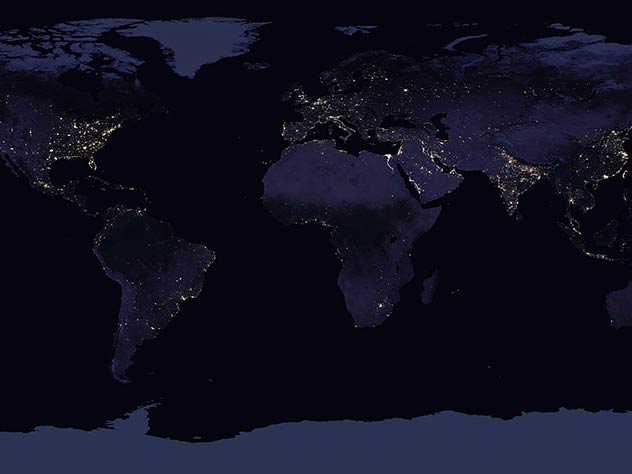 Ночная Земля из космоса