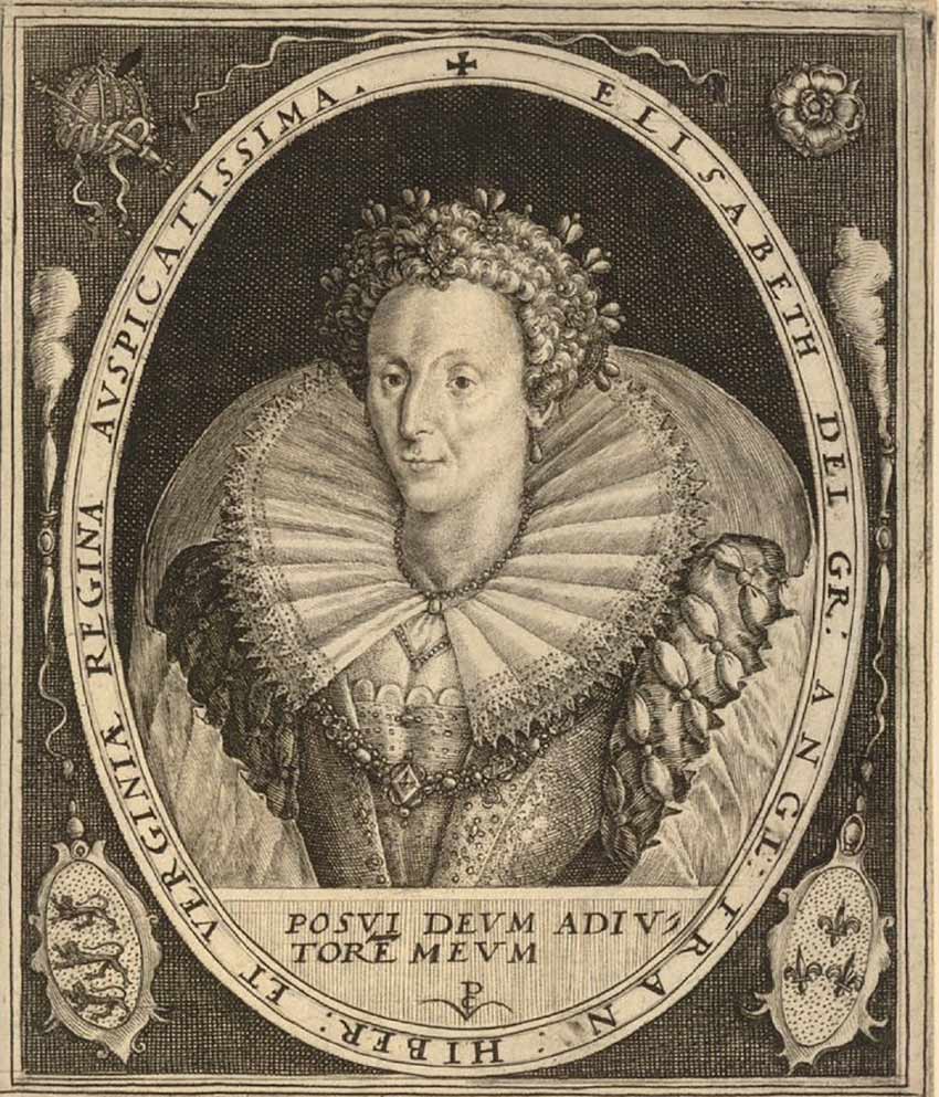 Портрет Елизаветы I. Криспиан ван де Пассе, 1598 год
