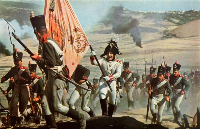 Кадр из фильма «Война и мир» (1965г.). В центре – Вячеслав Тихонов в роли Андрея Болконского