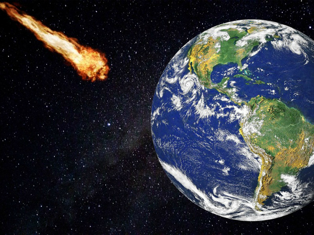 Из космических глубин к Земле с большой скоростью несется астероид