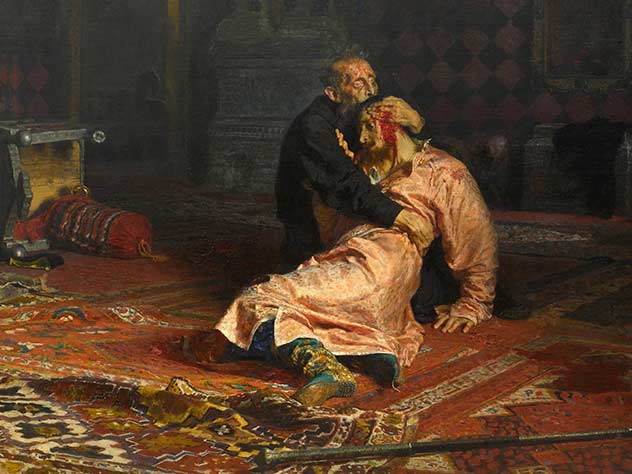«Иван Грозный убивает своего сына», дети монархов