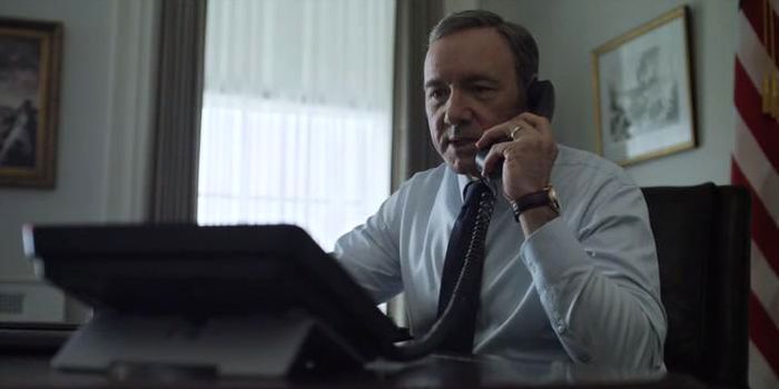 Кевин Спейси в сериале «Карточный домик»